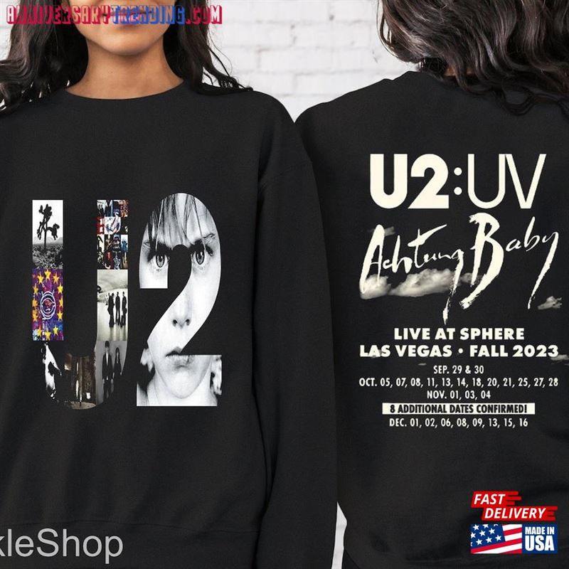 U2 Band 90S Vintage Shirt Album Achtung Baby Tour 2023 Unisex